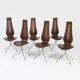 6 chaises M352 dites Lyre par Théo Häberli, Suisse vers 1968