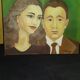 Oil on canvas signed F.Lamige.