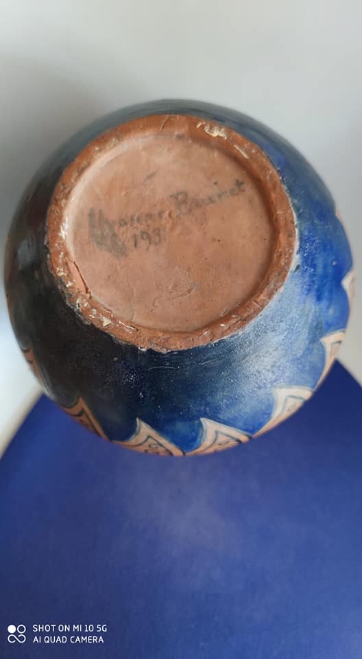 Ceramic vase by Yvonne Brunet in 1931