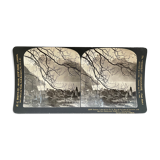 Old photography stereo, stereograph, luxury albumine 1903 Lake Lucerne, Switzerland
