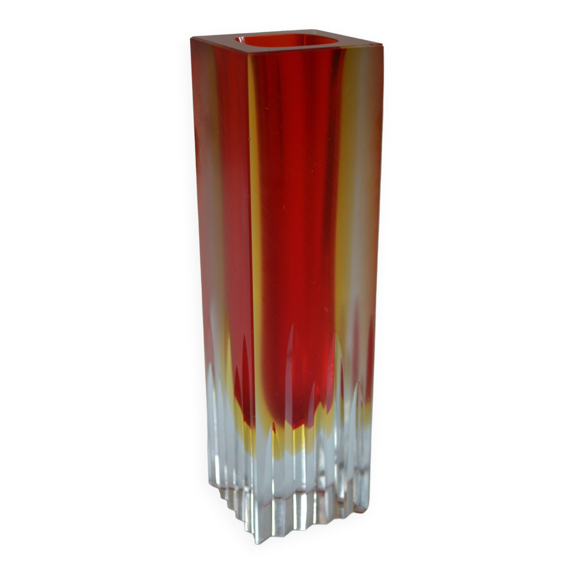 MURANO SOMMERSO VINTAGE MODERNIST VASE ERA FLAVIO POLISHED