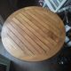Table bois teck vernis Médicis jardin
