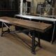 Console industrielle métal et bois 1920