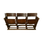 Rangée de 3 fauteuils de cinéma anciens