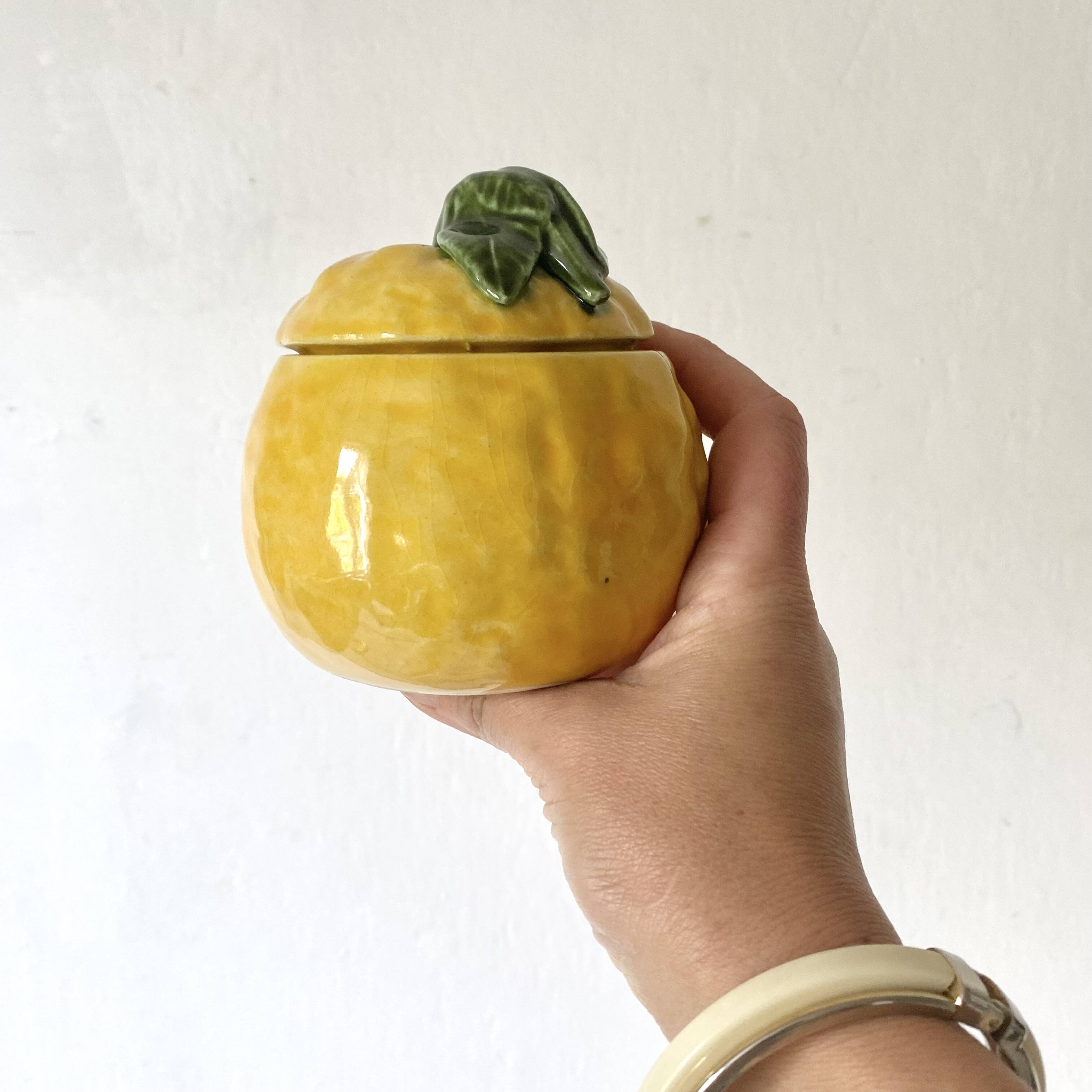 Pot à marmelade citron en barbotine