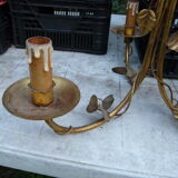 Masca gilded metal chandelier, 60s