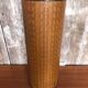 Porte parapluie carton bouilli + cerclage laiton + bac intérieur vintage