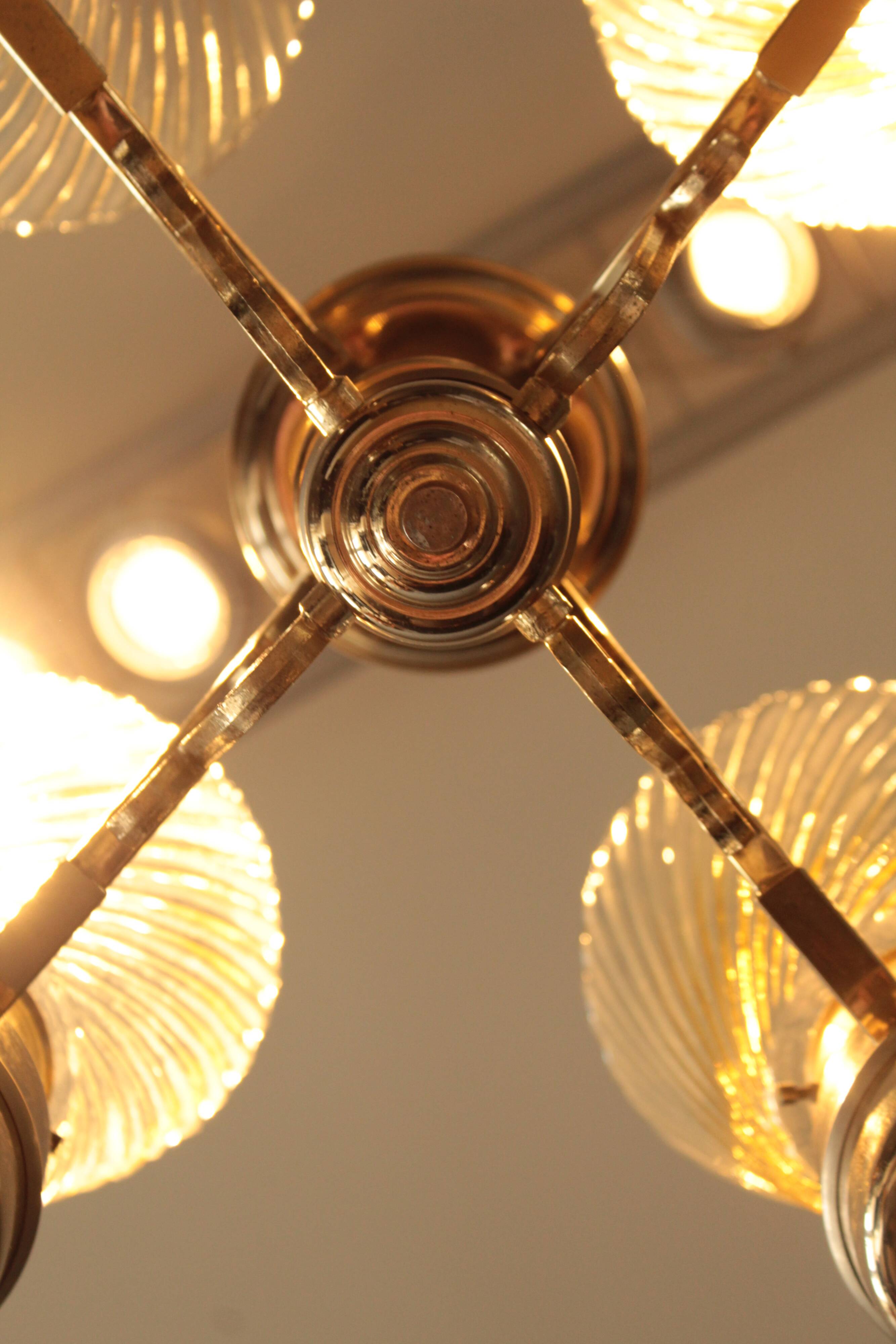 Italian lampadario in glass of Murano 1940s In ottime Conditions