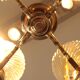 Lampadario italiano in vetro di Murano 1940s In ottime Condizioni