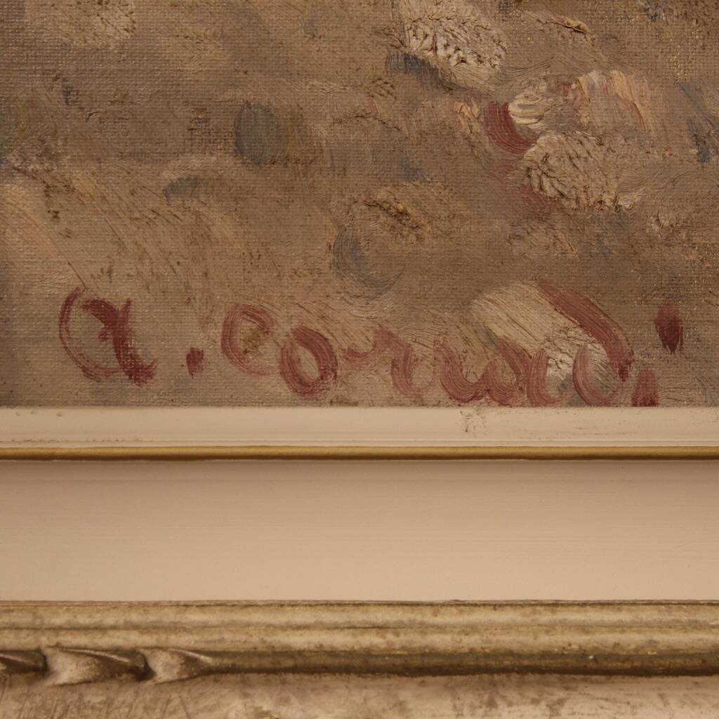 Landscape painting signed A. Corradi, 1950s
