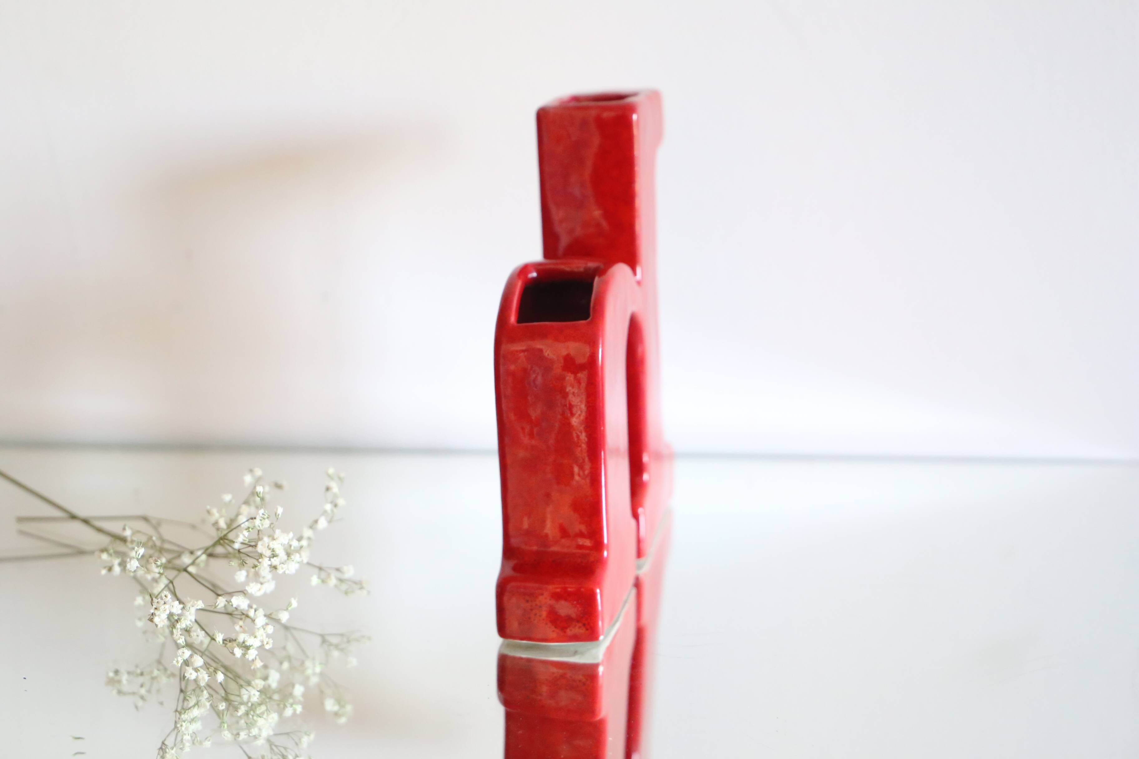 pretty Italian ceramic vase 1970