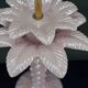 Lampe Palmier en céramique rose nacrée, Italie, circa 1960