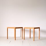 Pair of oak side tables
