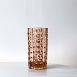 Pink thick glass vase, Windsor Rosaline Luminarc model