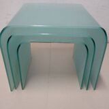 Glass design nesting tables 80s