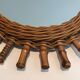 Round rattan mirror