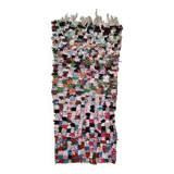 Tapis Berbère Boucherouite coloré - 102 x 239 cm