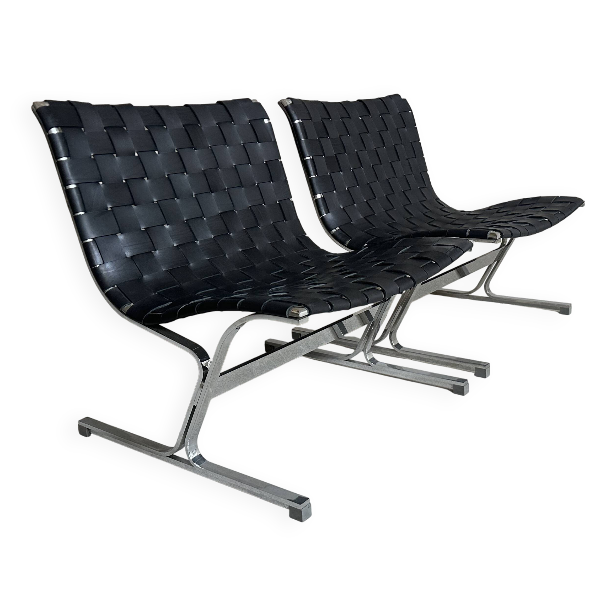 PLR1 Luar lounge chairs by Ross Littell for ICF De Padova Italy 1960s