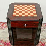 Art Deco bedside table with pattern