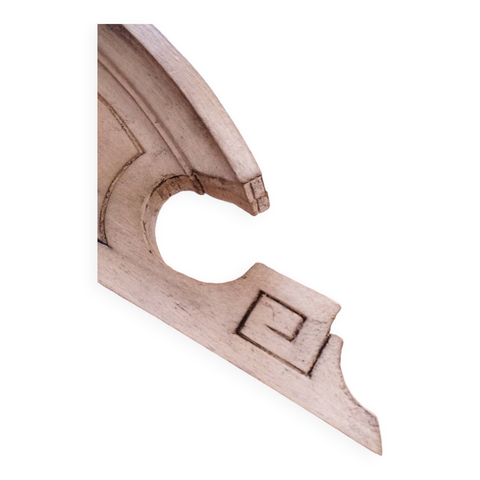 Shabby chic patina pediment