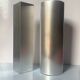 Deux soliflores vintage en aluminium brossé