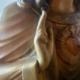 Old Sacred Heart of Jesus bust in plaster