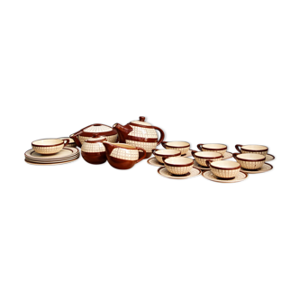 Tea service, coffee, faience de Longchamp, 50s
