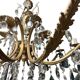 Napoleon III chandelier bronze brass crystal 18 lights late 19th century