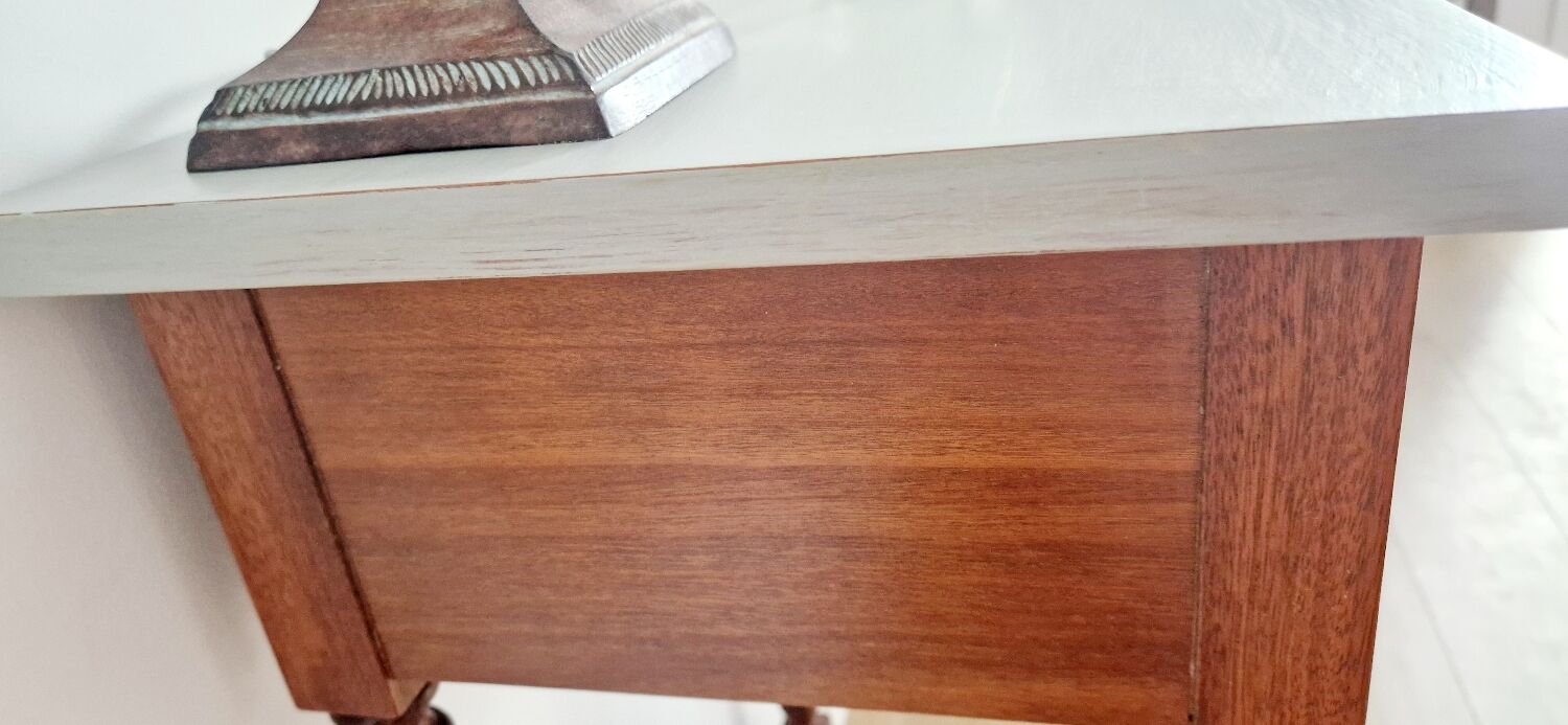 Meuble guéridon en bois acajou