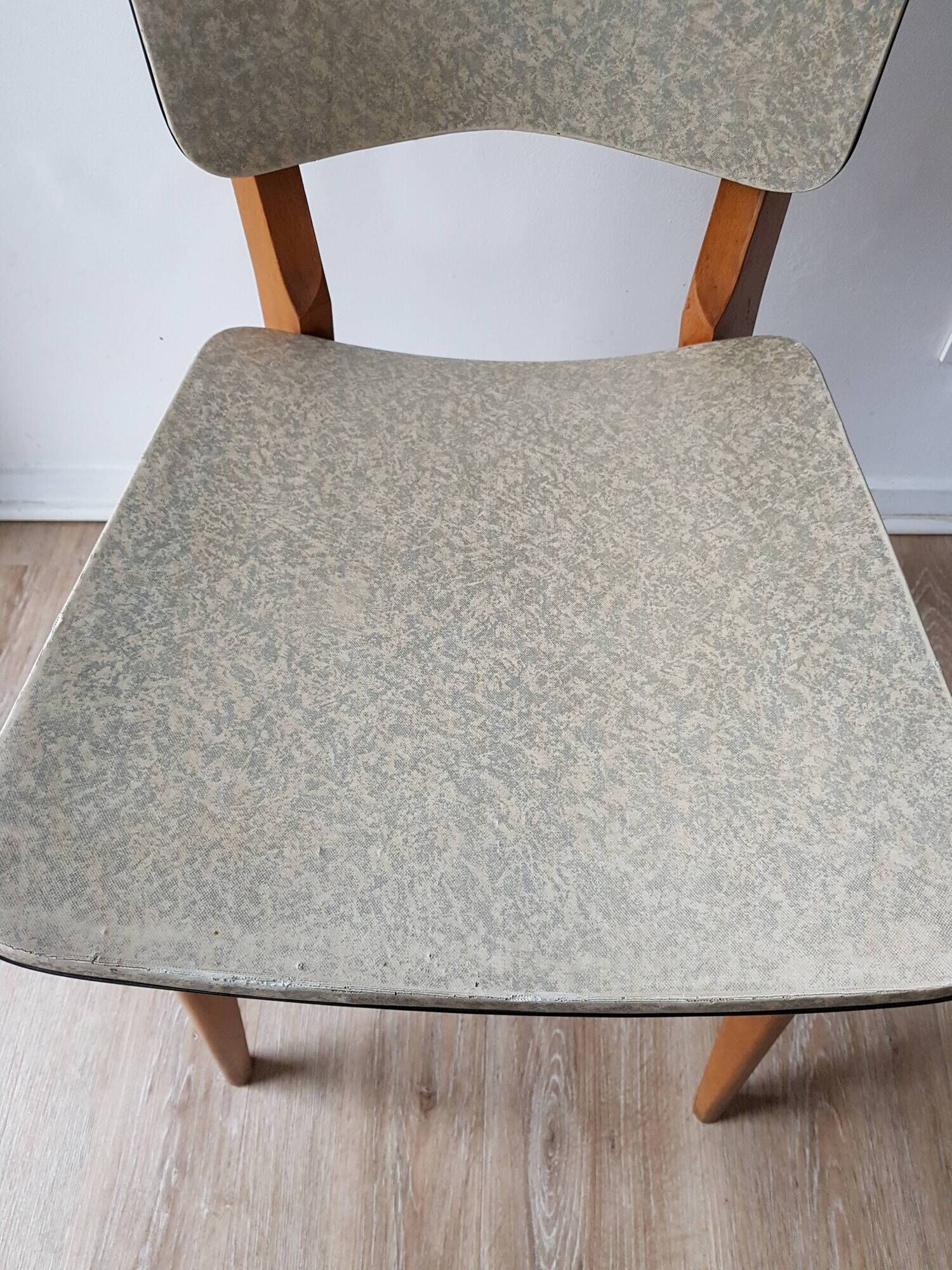 Pair of vintage Scandinavian-style skai chairs