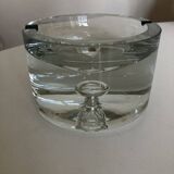 Scandinavian XXL ashtray Bubble in crystal Sweden mid century modern 1970