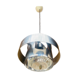 Suspension in chrome metal and glass from the 70s