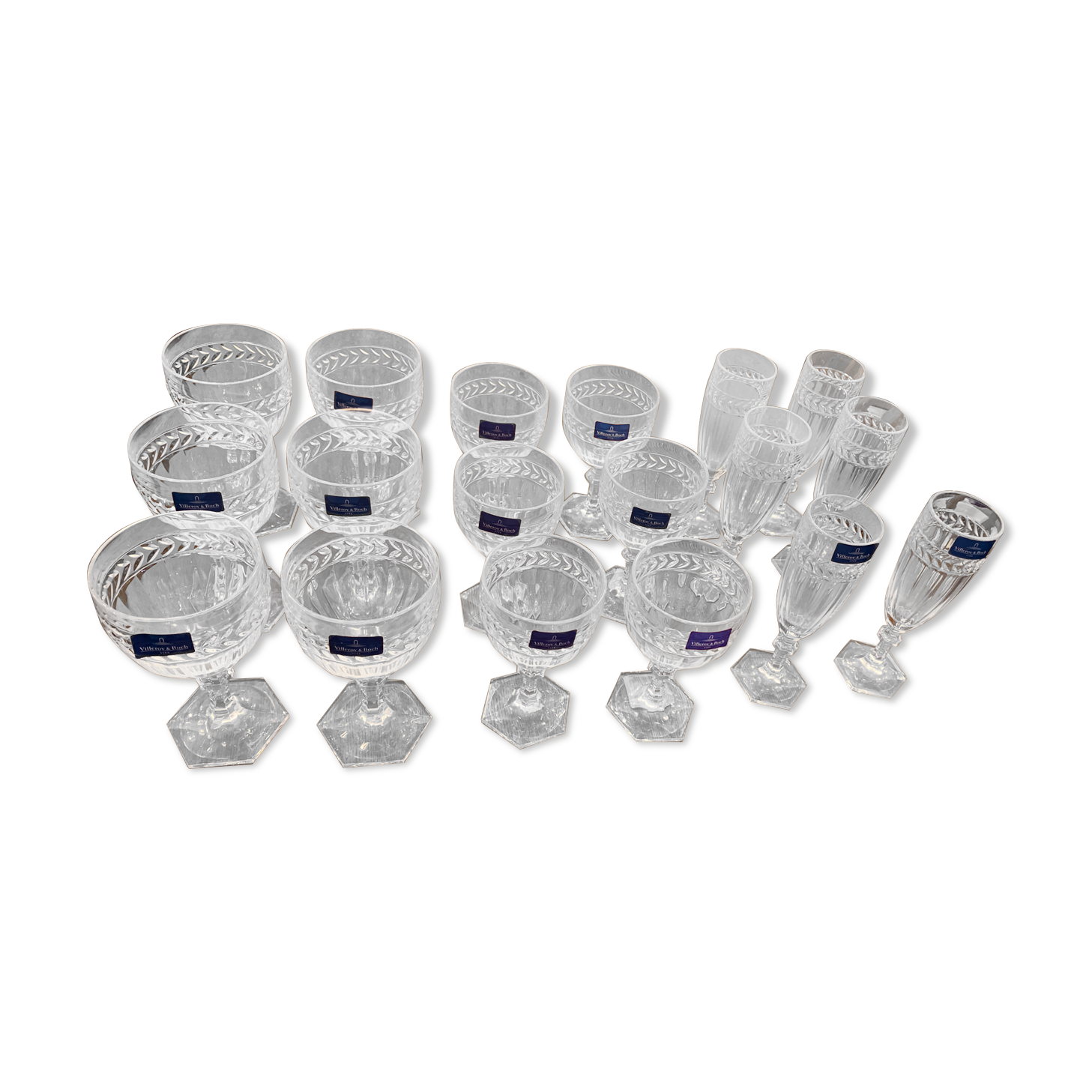Glass service (18 pieces) Villeroy & Boch 1980s.