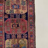 Antique azeri runner 483x84 cm, kazak, caucasian wool rug tribal handmade