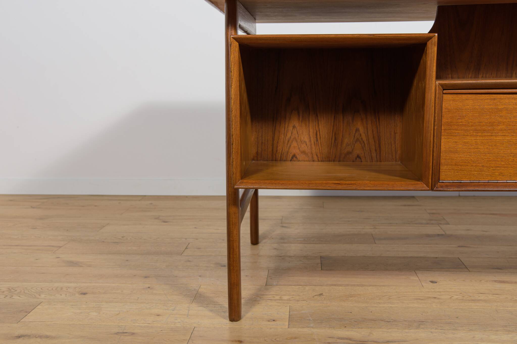 Mid-Century Model 75 Freestanding Teak Desk from Omann Jun, Denmark, 1950s