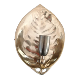 Adjustable bronze wall light with leaf decor