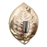 Adjustable bronze wall light with leaf decor