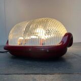 Red Walnut Floor Lamp Model by Achille Castiglioni for Flos, 1970s Mid-Century Modern Italy