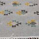 Traditional handmade handmade grey carpet with multi-coloured patterns 180x120cm