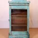 Old art deco wall display case in original blue teak burmese patina