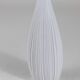 White porcelain vase with striped relief by Rosenthal, designed by Martin Freyer, Germany, 1960s.