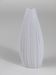 White porcelain vase with striped relief by Rosenthal, designed by Martin Freyer, Germany, 1960s.