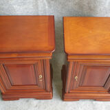 2 bedside caramel patina