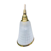 Vintage 1950s granite glass globe lamp