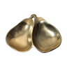 Double pears massive brass trinket bowl