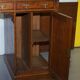 Restored Gothic desk with side bookshelves, drawer, and sloping top by Pugin Gillows.