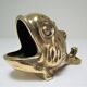 Zoomorphic ashtray golden bronze fish Vintage Peerage