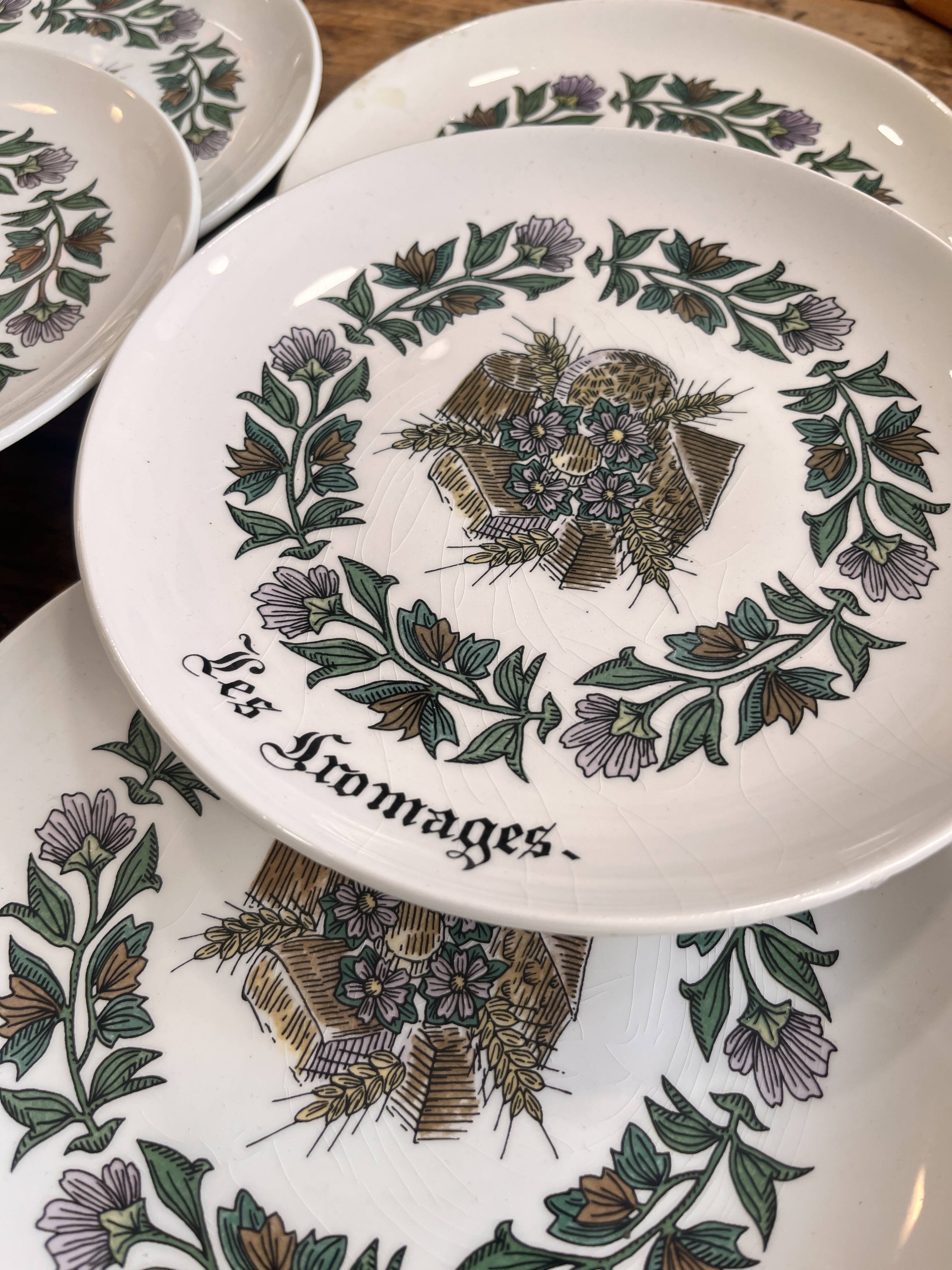 Assiettes à fromage Gien