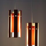 Set of 2 Fog & Mørup / Henning Rehhoff 'Cocktail' pendant lamps / Mid-century Danish modern design / 1970s