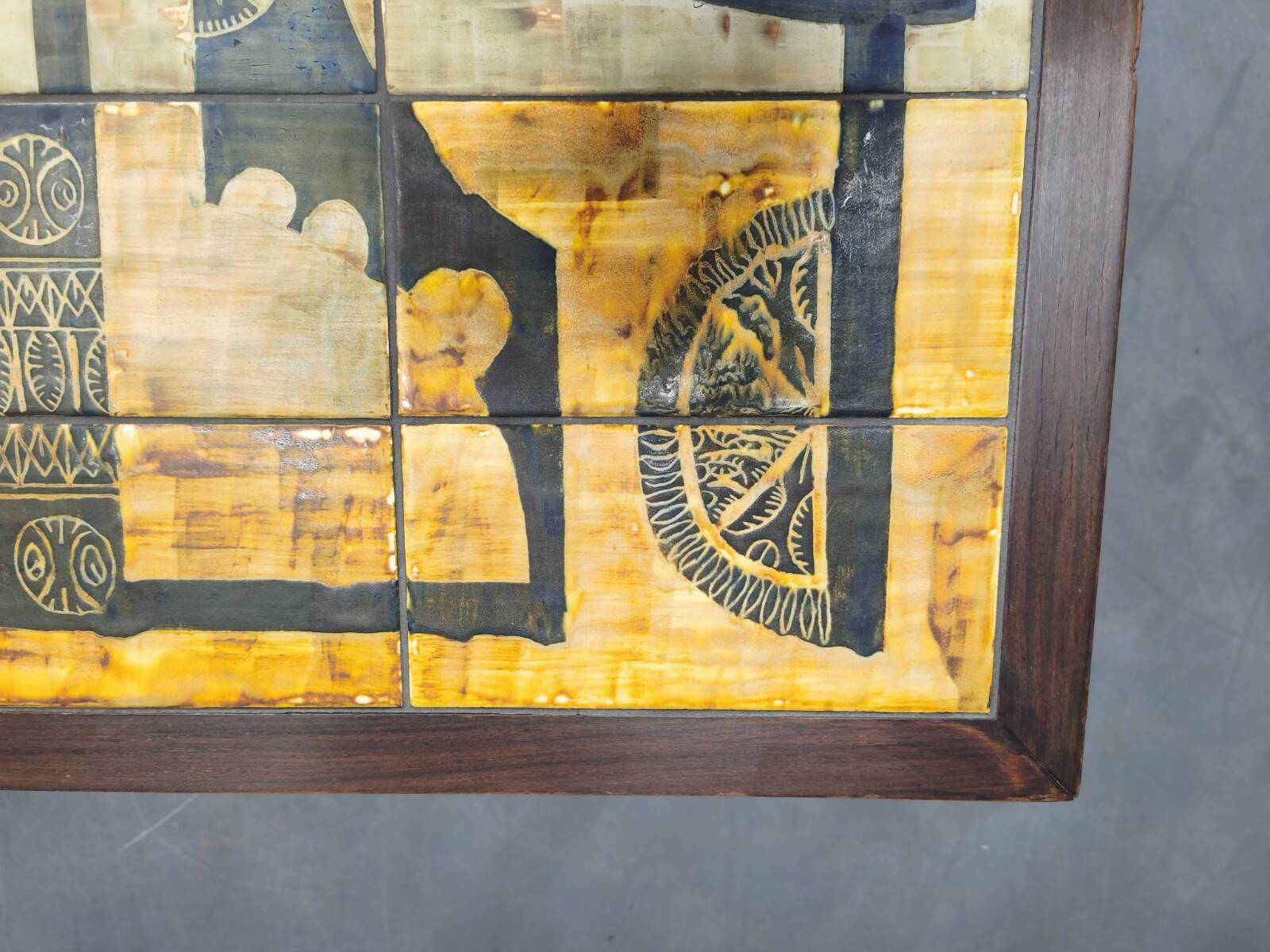 Haslev Wood and Tile Coffee Table by Otto Detlefsen, 1960s